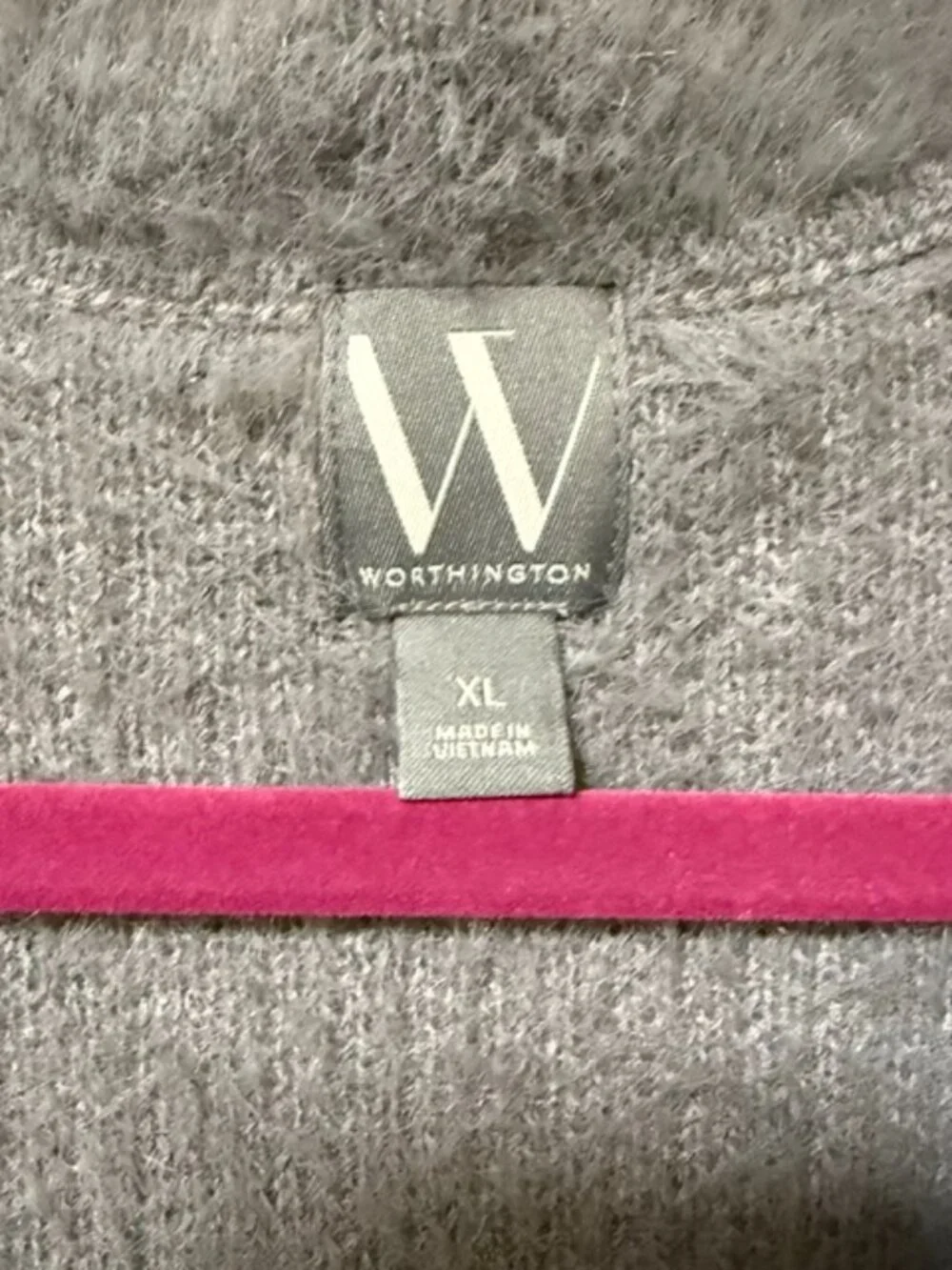 NWOT Worthington Gray Eyelash Knit Sweater XL